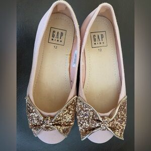GAPKids Pink Flats w/ Glitter Bows